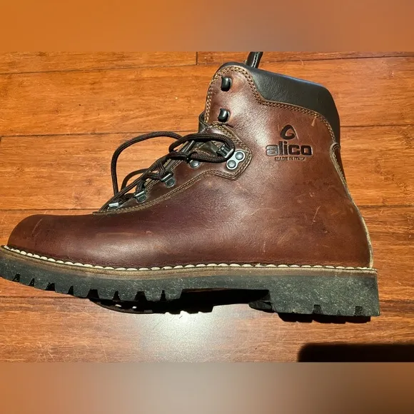 Alico Brown Leather Hiking Ankle Boots Mens Size 13