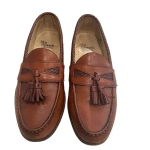 Allen Edmonds Loafer Mens 8.5 D Brown Maxfield Tassel Leather Braided Shoes
