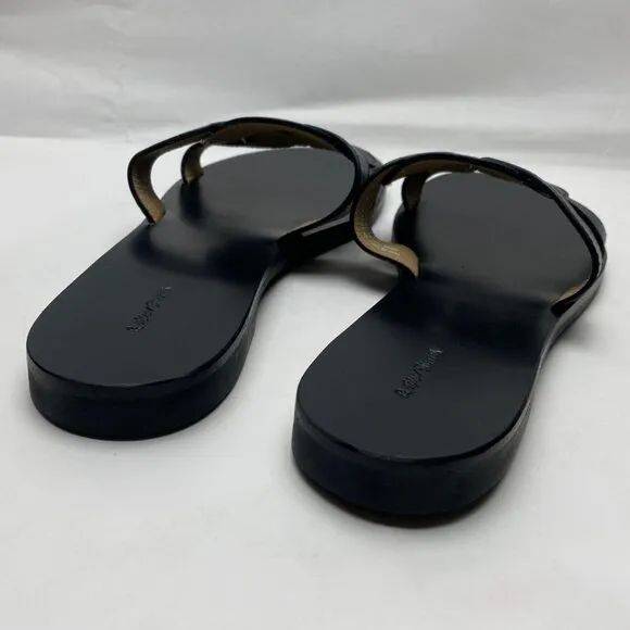 &amp; OTHER STORIES Leather Knot Detail Sandals in Black Size 7