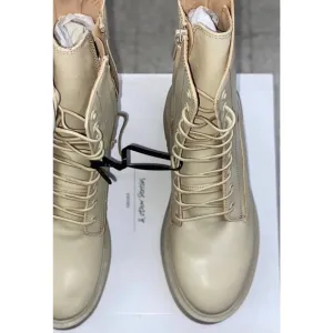 &amp; Other Stories - leather utility hiking boots / beige / Size 6, 7, 8 / NWB