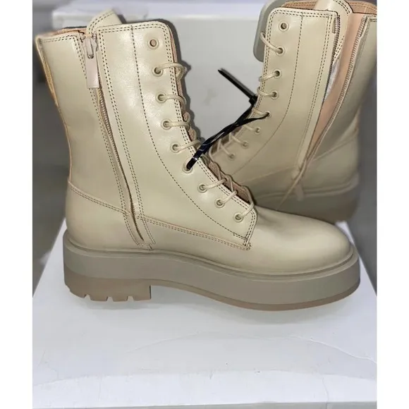 &amp; Other Stories - leather utility hiking boots / beige / Size 6, 7, 8 / NWB