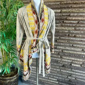 Anthropologie Freeway Southwestern Waterfall  Open Drape Cardigan Sweater