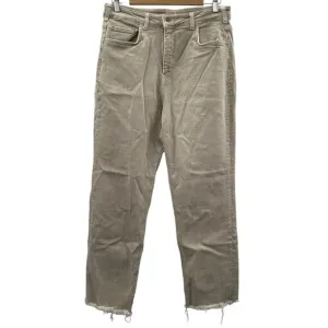 Anthropologie Pilcro Cream The Vintage Straight‎ Raw Hem Jeans Size 32