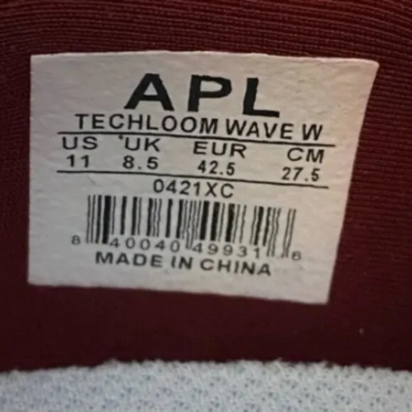 APL TechLoom Wave weave Sneakers Impulse Red White Athletic Shoes Sz 11 NEW!