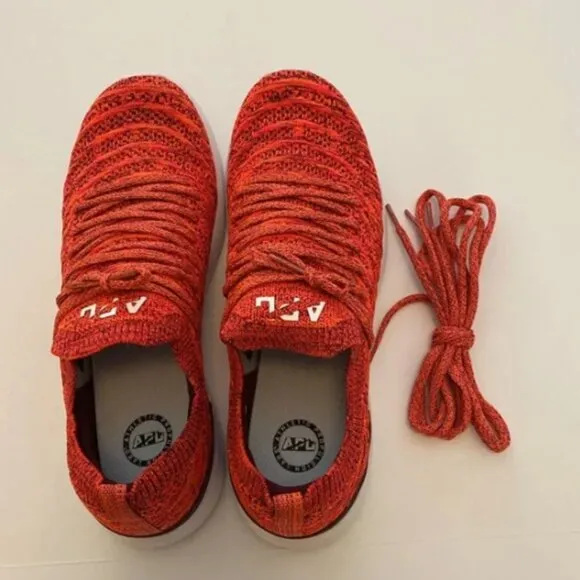 APL TechLoom Wave weave Sneakers Impulse Red White Athletic Shoes Sz 11 NEW!
