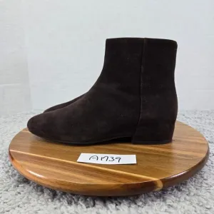 Aquatalia Ulyssaa Espresso Brown Suede Casual Ankle Bootie Boots Womens 7 M