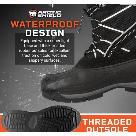 ArcticShield Balto Winter Boots Mens SZ 7 - Waterproof, Insulated, All-Terrain