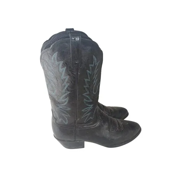 ARIAT Black Leather Round Toe Cowboy Boots Men's Size 10B Style 10011911