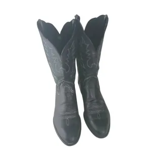 ARIAT Black Leather Round Toe Cowboy Boots Men's Size 10B Style 10011911