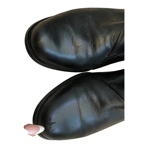 Ariat Side Spat II Snap Womens Size US 8B Ankle Booties Black Leather 96305