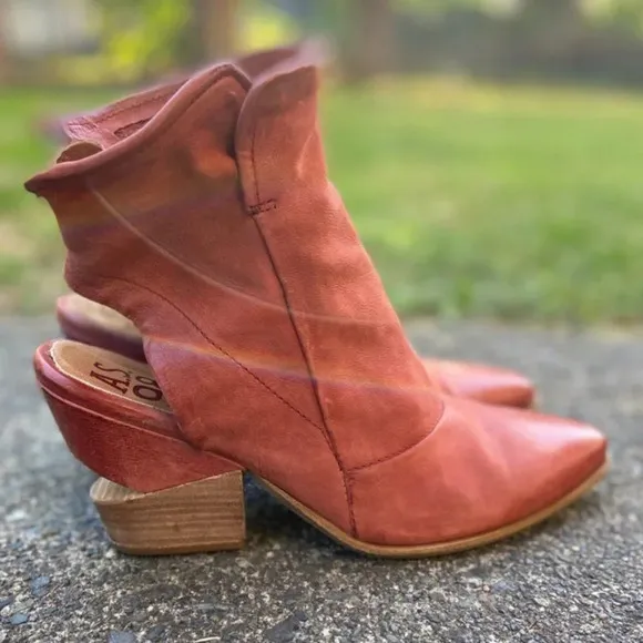 A.S. 98 Ginger soft leather Cut Out heel bootie sandal Sz 40