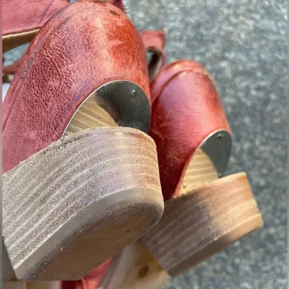 A.S. 98 Ginger soft leather Cut Out heel bootie sandal Sz 40