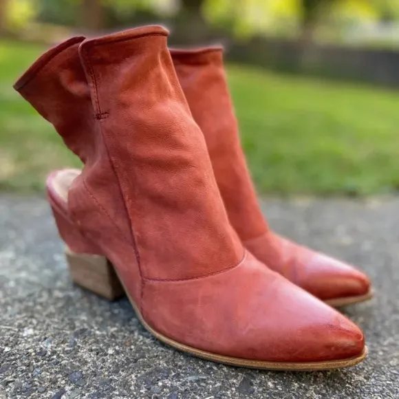 A.S. 98 Ginger soft leather Cut Out heel bootie sandal Sz 40