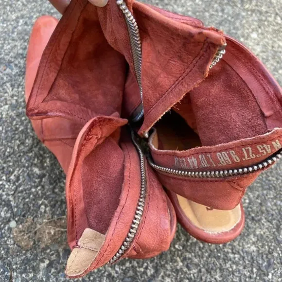 A.S. 98 Ginger soft leather Cut Out heel bootie sandal Sz 40