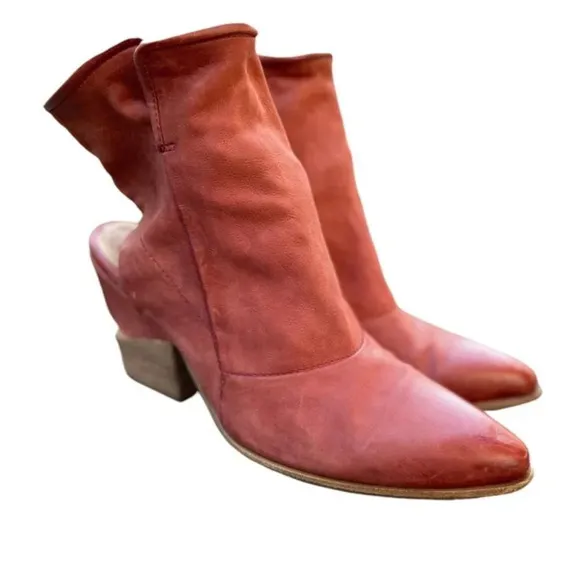 A.S. 98 Ginger soft leather Cut Out heel bootie sandal Sz 40