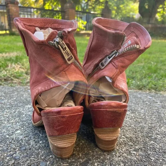 A.S. 98 Ginger soft leather Cut Out heel bootie sandal Sz 40
