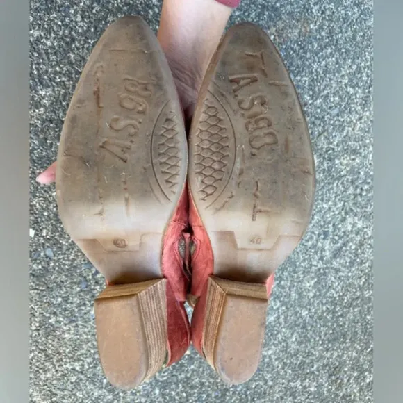 A.S. 98 Ginger soft leather Cut Out heel bootie sandal Sz 40