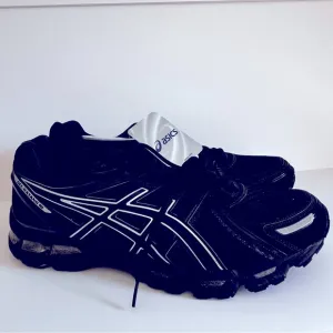 ASICS Gel-Kayano 19 DuoMax Solyte midsole T300N Black Silver Metallic Mens 14