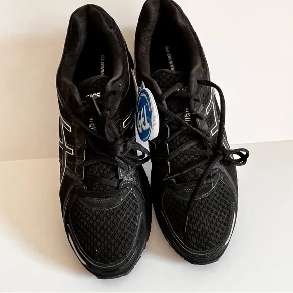 ASICS Gel-Kayano 19 DuoMax Solyte midsole T300N Black Silver Metallic Mens 14