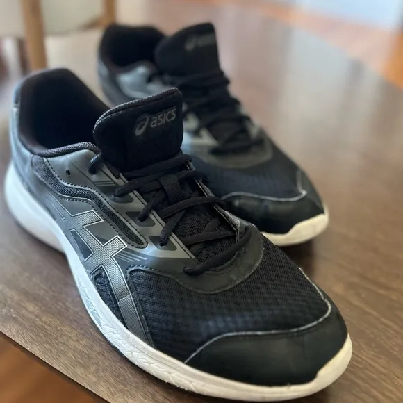 Asics Stormer Running Mens Shoes Size 12, Color: Grey/Black