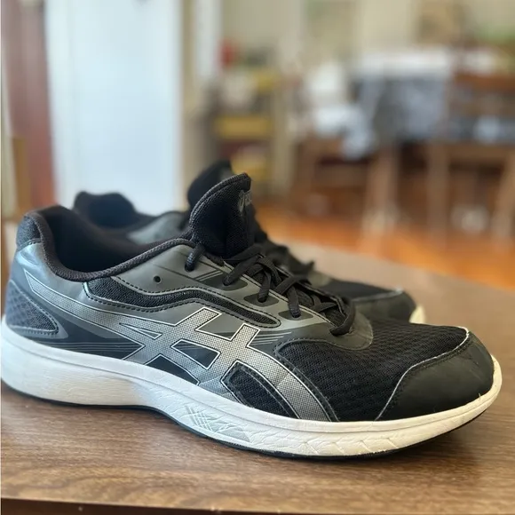 Asics Stormer Running Mens Shoes Size 12, Color: Grey/Black