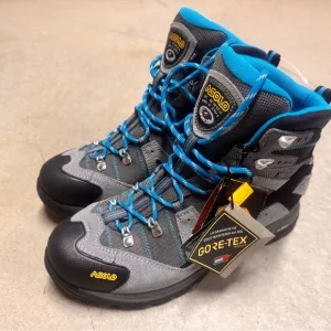 Asolo Gray and Blue High-Performance Hiking Boots