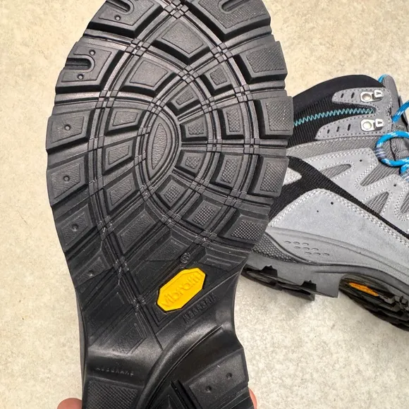 Asolo Gray and Blue High-Performance Hiking Boots