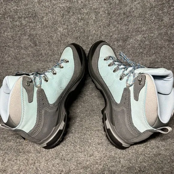 Asolo Womens Falcon LTH GV Hiking Boots Grey Celadon Blue Gore-Tex Size 7 NWT