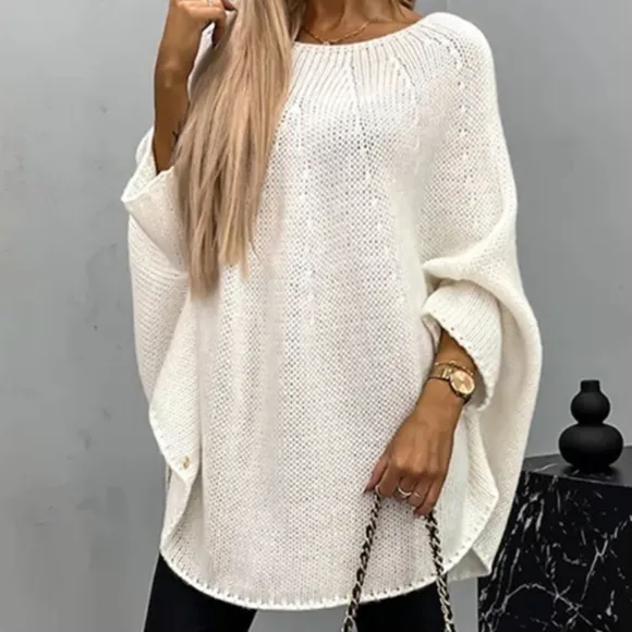 Aspen Batwing Knit Sweater - Cream