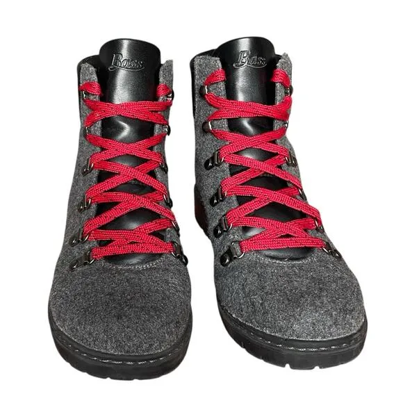 Bass Aubrey Hiking Combat Boots 8 Felt Lace Up Rustic Outdoor Country Farmcore