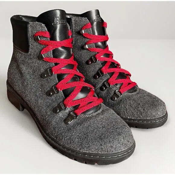 Bass Aubrey Hiking Combat Boots 8 Felt Lace Up Rustic Outdoor Country Farmcore