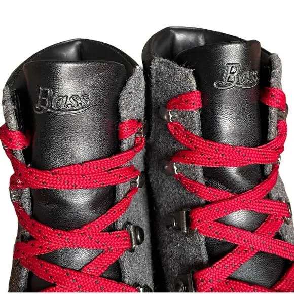 Bass Aubrey Hiking Combat Boots 8 Felt Lace Up Rustic Outdoor Country Farmcore