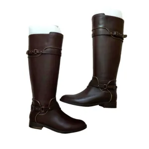 BCBGMAXAZARIA Brown Calf Leather Riding Boots Retail $398 Size 6