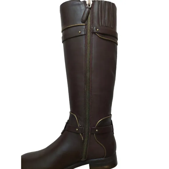 BCBGMAXAZARIA Brown Calf Leather Riding Boots Retail $398 Size 6