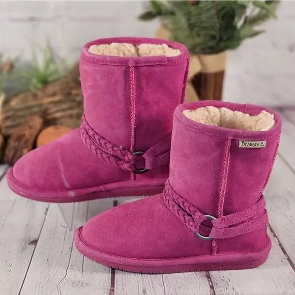 BEARPAW Girl's Adele Low Top Suede Boots