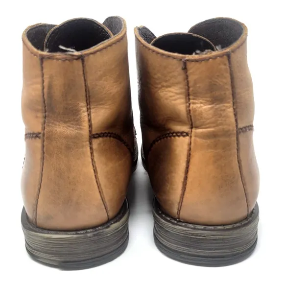 Bed Stu Curtis II Leather Boots Mens 10.5 Casual Round Toe Lace-up Tan Brown