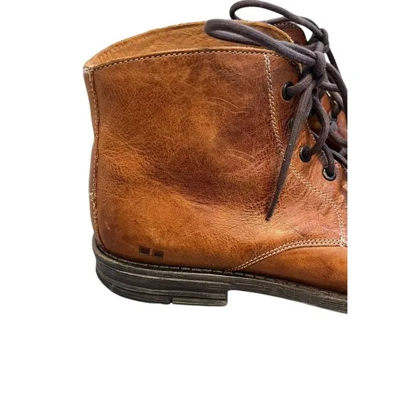 Bed Stu Hoover Brown Leather Lace-Up Dress Ankle‎ Boots Men's Size 10