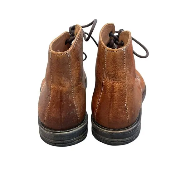 Bed Stu Hoover Brown Leather Lace-Up Dress Ankle‎ Boots Men's Size 10
