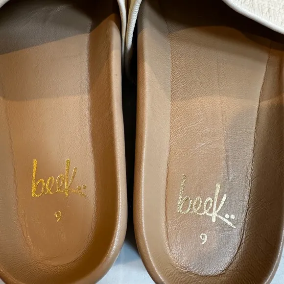 Beek Pelican Sandal in Egg Shell color with Handcrafted Leather