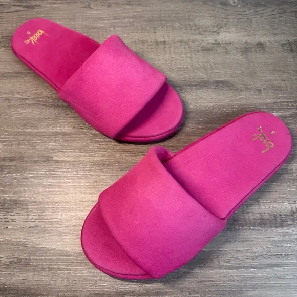 BEEK Puffbird Fuschia slide sandals size 8 $280 RARE
