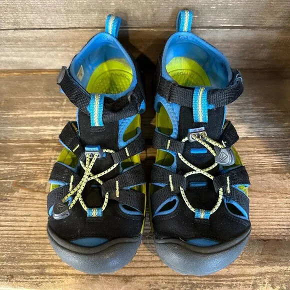 Big Kids Keen Seacamp II CNX Black‎ Casual Athletic Water Sport Sandals Size 5 Y