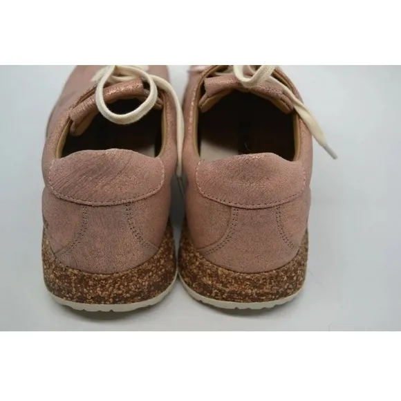 BIRKENSTOCK 1010976 WRIGLEY WOMEN METALLIC ROSE LEATHER SHOES SZ 37 US W 6-6 1/2