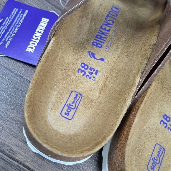 Birkenstock Arizona BS Soft Footbed Metallic Copper Sandals Women's Sz 7 N