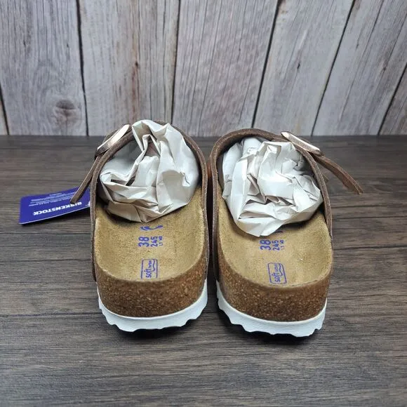 Birkenstock Arizona BS Soft Footbed Metallic Copper Sandals Women's Sz 7 N