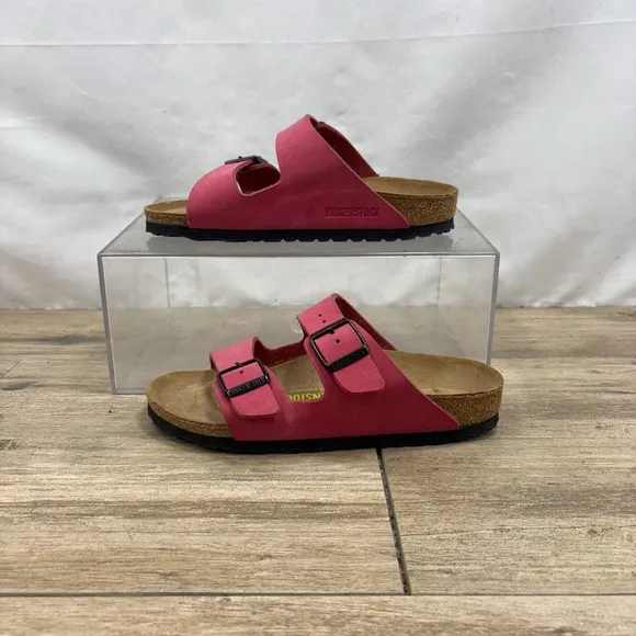 Birkenstock Arizona Soft Footbed Fuschia Tulip Suede Slides Eu 36 Women’s 5