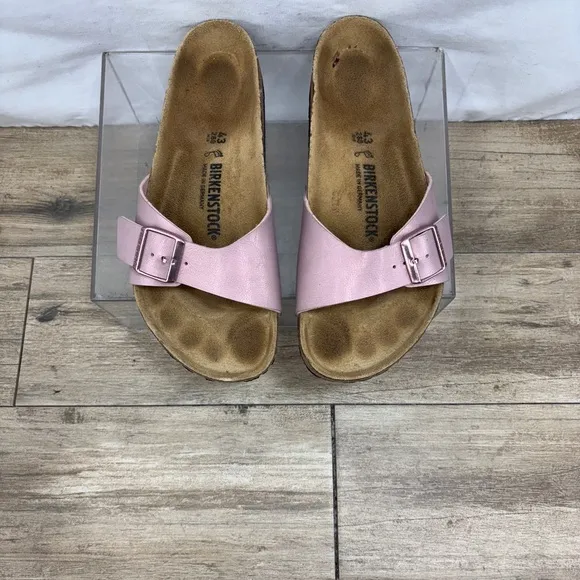 Birkenstock Arizona Soft Footbed Fuschia Tulip Suede Slides Eu 43