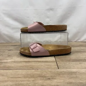 Birkenstock Arizona Soft Footbed Fuschia Tulip Suede Slides Eu 43