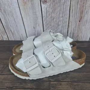 Birkenstock Arizona Suede Soft Footbed Double Strap Sandals Women's 6 N Men's 4