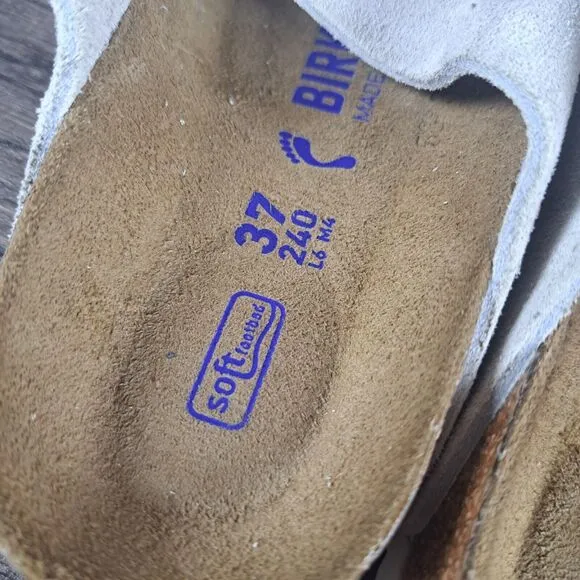 Birkenstock Arizona Suede Soft Footbed Double Strap Sandals Women's 6 N Men's 4