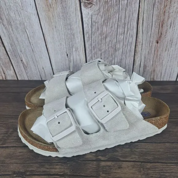 Birkenstock Arizona Suede Soft Footbed Double Strap Sandals Women's 6 N Men's 4